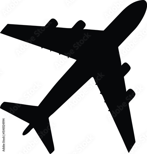 Airplane sign vector illustration, Plane icon vector for web and mobile app, Flight transport symbol. Travel sign. Aeroplane clipart, Plane icon set isolated. Plane icon black, Fly symbol isolated.
