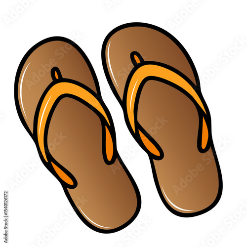 gelbe Flip Flops Sommerschuhe