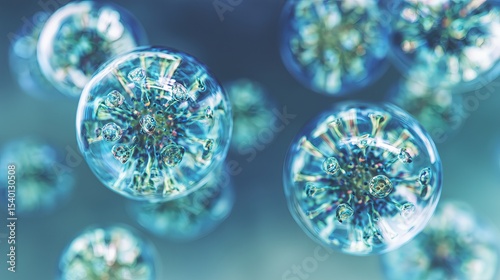 Suspended Crystal Coronavirus Globules