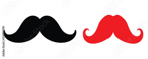 mustache silhouette vector, mustache icon, 
