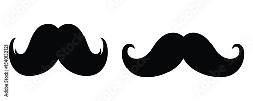 mustache silhouette vector, mustache icon, 
