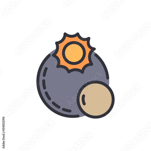 Celestial Alignment Depicting Planetary Bodies And Stellar Object