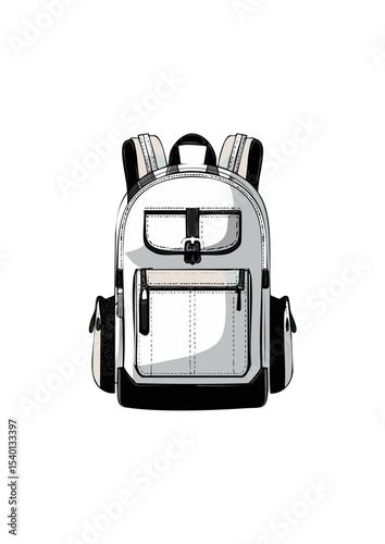 A versatile bag carried on the back with two shoulder straps, ideal for everyday use, school, work, or travel.
Messenger Bag: A bag with a long strap worn across the body, typically with a flap closur