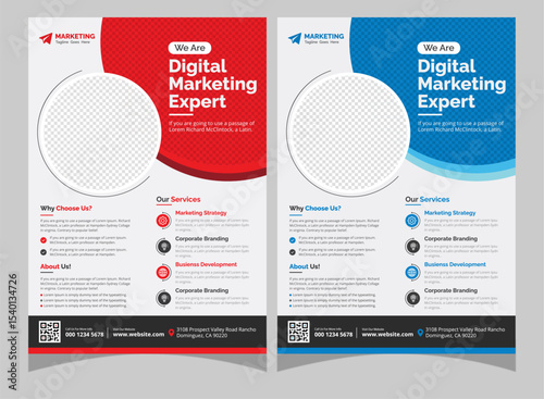 Corporate business flyer template design set Template Geometric shape Flyer Circle Abstract Colorful concepts flyer. newest trendy creative corporate multipurpose minimal