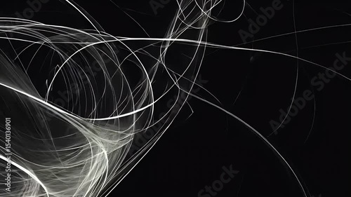 Abstract light trails creating dynamic patterns on a dark background.