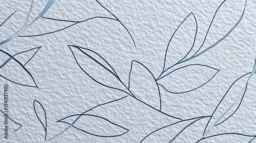 Elegant floral pattern embracing simplicity on textured background