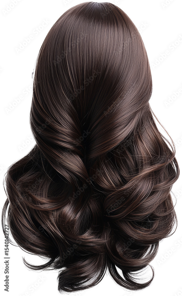 Naklejka premium brown hair wig 