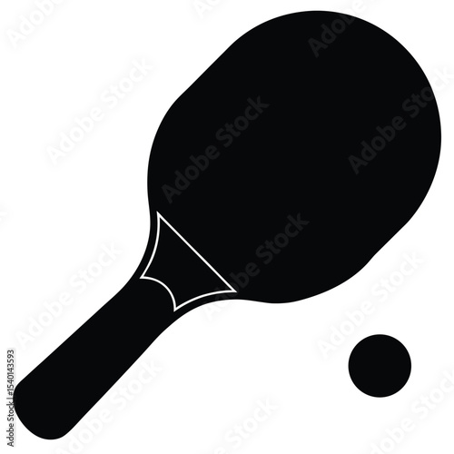ping pong racket and ball