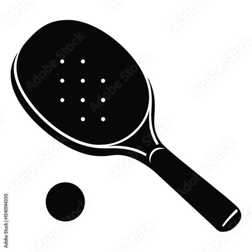 ping pong racket and ball