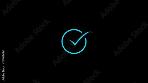 check animated icon with black background.