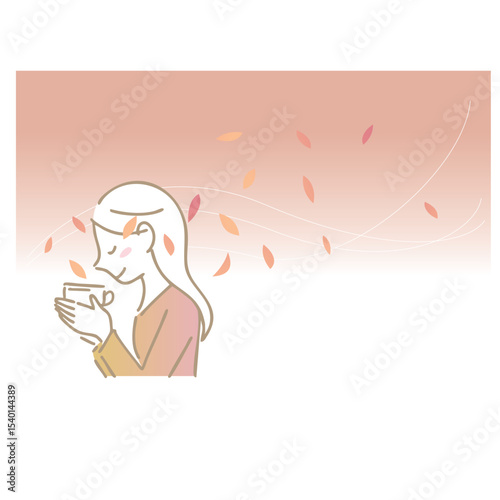 tea　紅茶を飲む女性