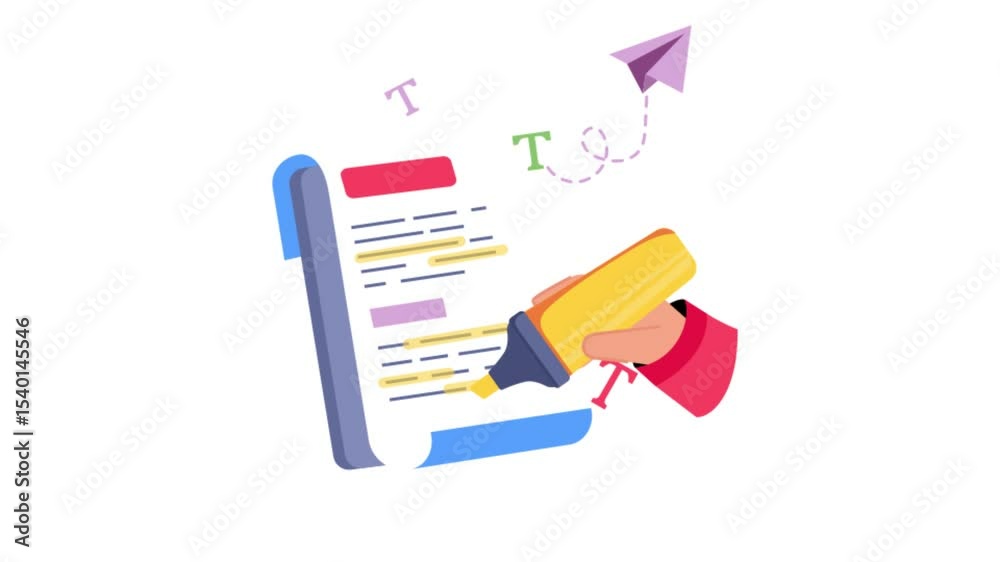 Business Text Highlighter 2D Flat Animations. Business Text Highlighter 2D Flat Animations.