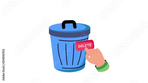 Delete Email 2D Flat Animations.