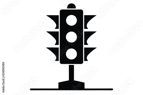 traffic light isolated on white background
