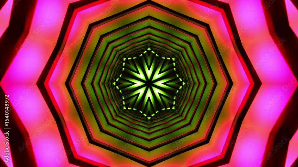 Abstract animated background. Infinitely looped animation. 3D rendering