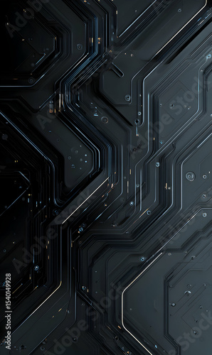 Futuristic technology background showcasing intricate circuit patterns and sleek lines for cutting edge design applications