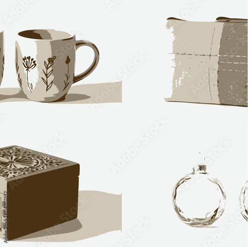 set of coffee cups