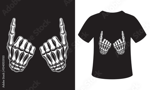 skeleton t shirt design