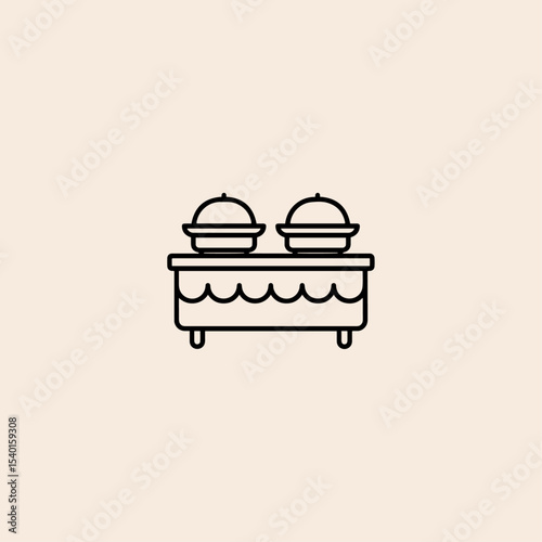 Catering service icon flat vector design.