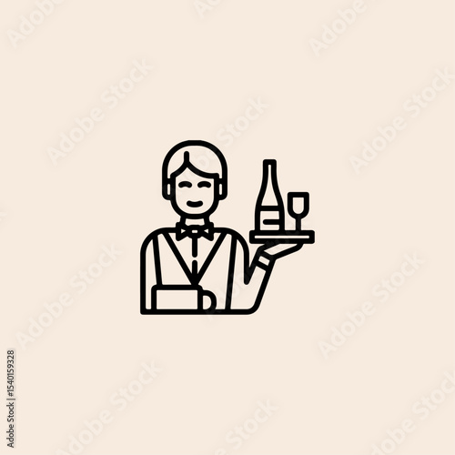 Catering service icon flat vector design.