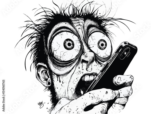 man with mobile vector art