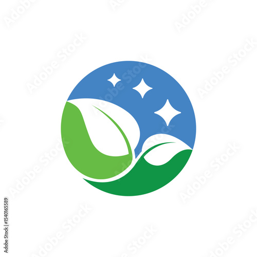 leaf water abstract logo modern style