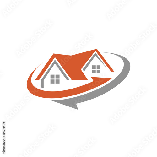 real estate abstract logo modern style