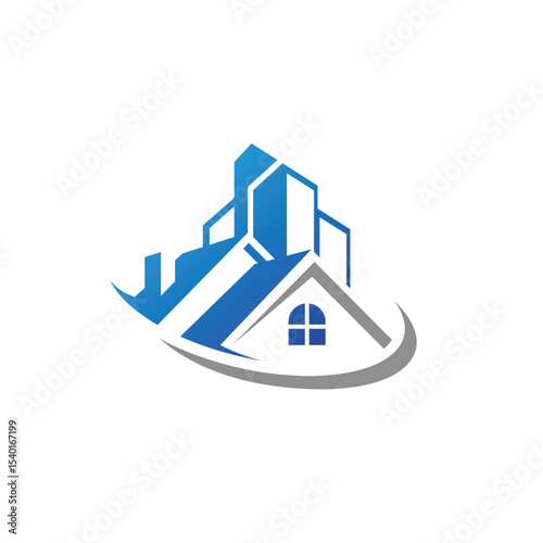 real estate abstract logo modern style