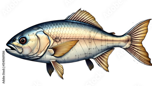 fish on a white background