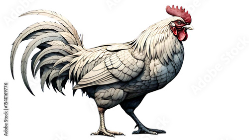 Vector image of a rooster