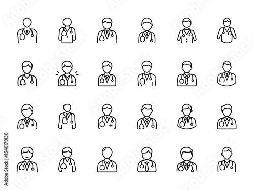 Glowing Silhouette of a Doctor with Stethoscope Icon – Medical Professional Outline with Light Effect, Healthcare Symbol, and Modern Health Service Representation