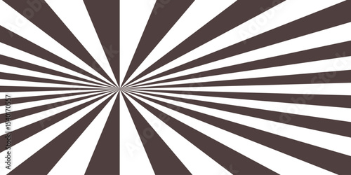 Abstract design with central spiral swirl with thick, curving coffee and white bands radiating outward.. Spiral radial striped backdrop design. Suitable for comic designs, invitations. 