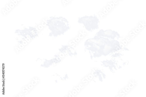 White cloud flying on a white background