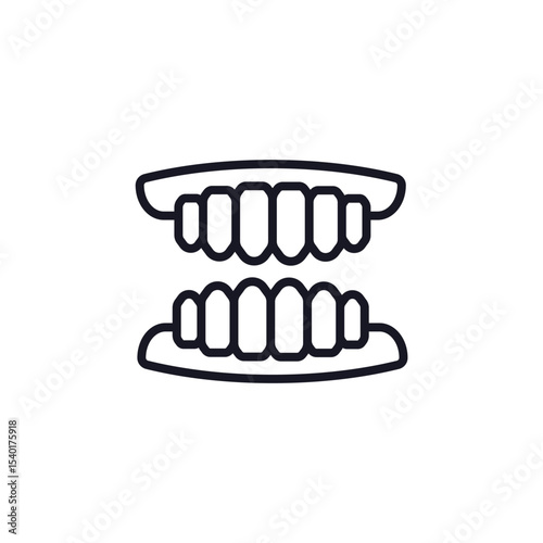 dentures icon collection .design style with background