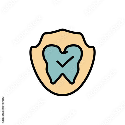 teeth protection icon collection .design style with background
