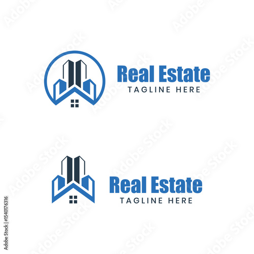 real estate logo design concept modern house building minimal concept 
