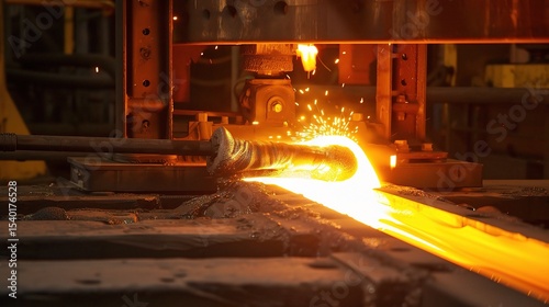 Close-up of industrial heat treatment process in a furnace, showcasing metal workpieces undergoing hardening, tempering, and annealing with controlled temperature, cooling systems
