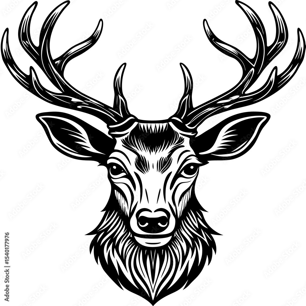 Fototapeta premium deer head silhouette