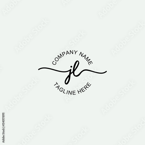 JL Initial Logo Design Vector Template