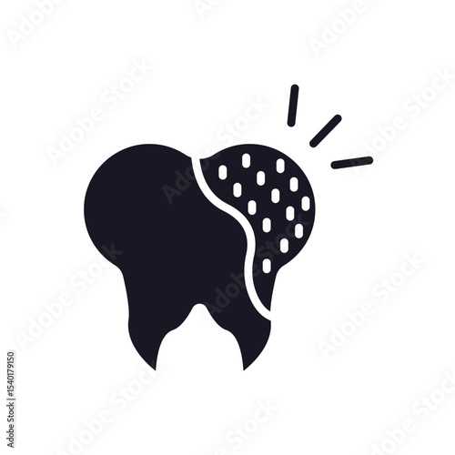 dental caries icon collection .design style with background