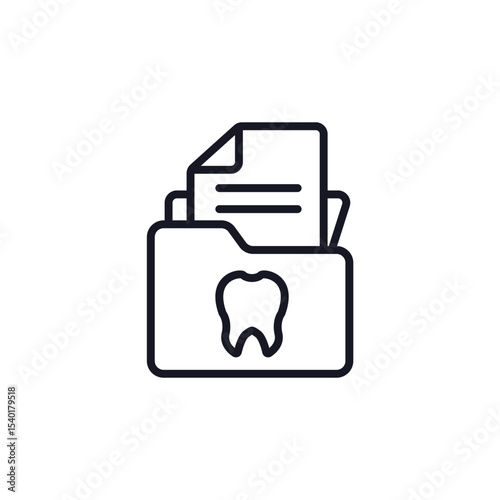 dental record icon collection .design style with background