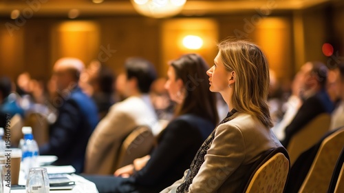 Professional networking event showcasing engaged attendees at a bustling conference hall