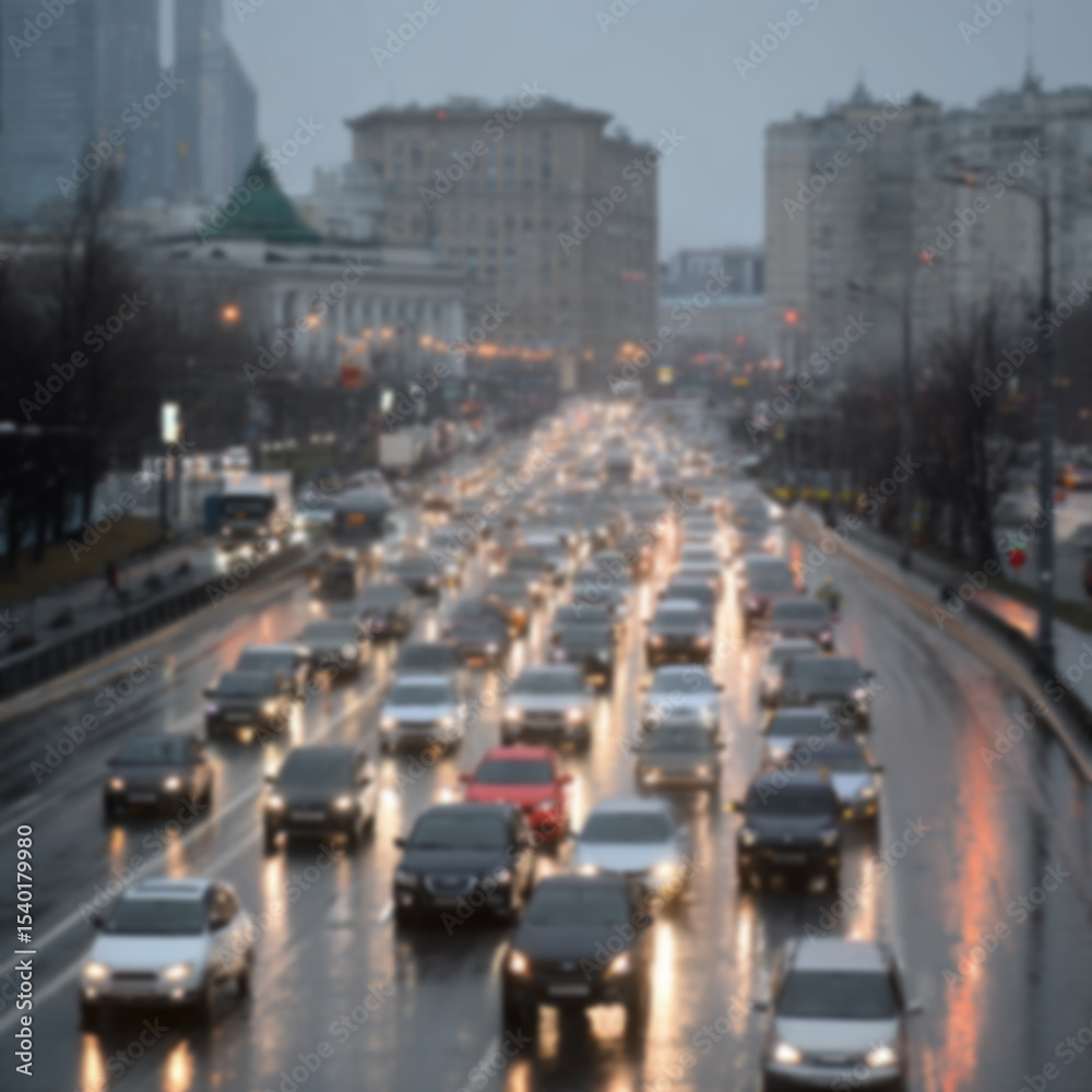 Fototapeta premium blurred background of traffic on the city street