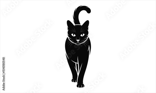 Cute cartoon cat illustration vector graphic design