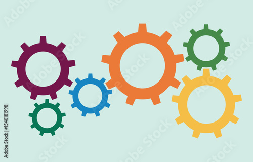 gear vector set EPS file