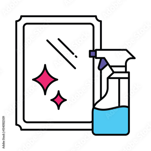 Antimicrobial Spray Vector Filled outline illustration style icon. EPS 10 file 