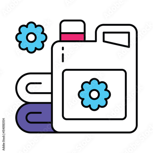Softener Vector Filled outline illustration style icon. EPS 10 file 