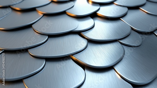 Reflective brushed aluminum sheet with circular grain pattern showcases polished silver metal texture and design