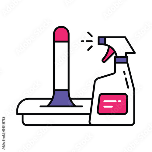 Squeegee Vector Filled outline illustration style icon. EPS 10 file 