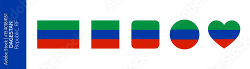 Flag of Republic of Dagestan, Russian Federation